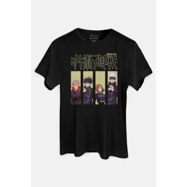 Imagem de Camiseta Jujutsu Kaisen Personagens - Piticas, G, Preto, Unissex