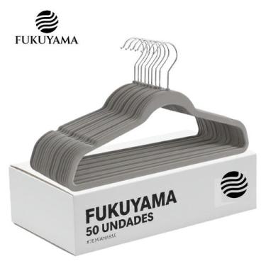 Imagem de Cabide de Veludo Cor Cinza Adulto 50 Unidades Marca FUKUYAMA