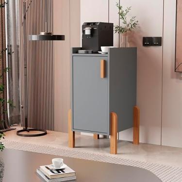 Imagem de Armário Multiuso Balcão Buffet Posseidon – Suporte Bebedouro e Cafeteira – Móvel Auxiliar Cozinha Elegante – Design Moderno (Cinza)