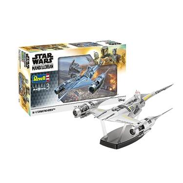 Imagem de Revell 06787 Star Wars: The Mandalorian N1 Starfighter (Din Djarin) Kit de modelo de plástico não construído/sem pintura em escala 1:24 com boneco 'Mando' sentado