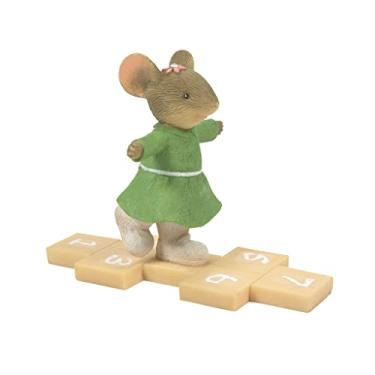 Imagem de Enesco Tails with Heart Playground Fun Hopscotch Til You Drop Mouse Figurine, 6 cm, multicolorido