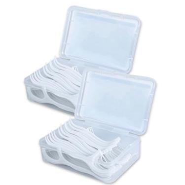 Imagem de Kit 100 Fio Haste Dental Palito Descartável Higiene Bucal