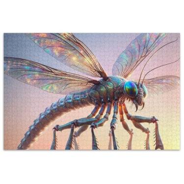 Imagem de Quebra-cabeça adulto monstro libélula gigante 500 peças presentes de elefantes brancos para adultos paisagem quebra-cabeça família brinquedo arte