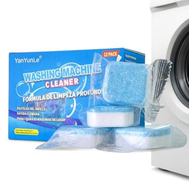 Imagem de YanYunLe Pastilhas de Limpeza para Máquina de Lavar, 12 Unidades, Fórmula de Limpeza Profunda, Limpador para Máquinas de Lavar Roupas e Louças