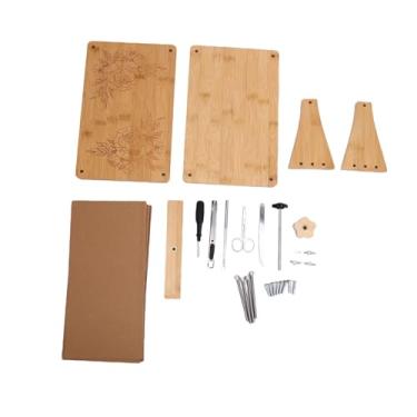 Imagem de Naroote Prensa de Flores de Madeira, Kit de Ferramentas de Artesanato Grande, Modular para Prensagem de Plantas e Obras de Arte, Madeira de Bambu 10,83 X 6,89 X 5,51 pol. para Entusiastas e Profissionais