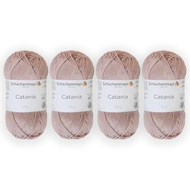 Imagem de 4 novelos/pacote Schachenmayr (SMC) Catania Originals Yarn, cada bola 50 g (125 m), 100% algodão mercerizado para fio de tricô e crochê, peso esportivo, 257 - ráfia