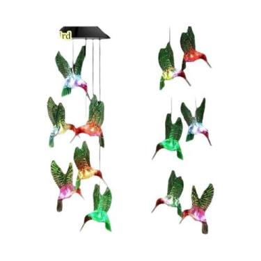 Imagem de Luz Solar LED À Prova d'Água Com Mudança De Cor, Sino De Vento Com Bol