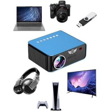 Imagem de ANJ.GG Projetor LED Home Theater, 1024x600, 1200 Lumens, Portátil, Correção Digital de Trapézio, Resolução Máxima 4K 4096x2160, Tela 16:9, Bivolt