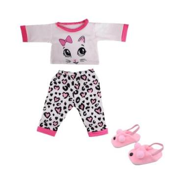 Imagem de Pijamas E Sapatos Para Boneca De 18 Polegadas, Acessórios De Roupas Pa