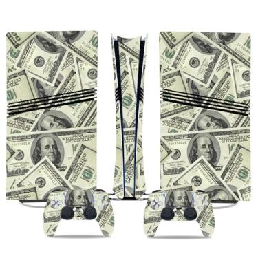 Imagem de Película de decalque para disco Ps5, capa adesiva de vinil de corpo inteiro para console e controle PlayStation 5 (edição de disco PS5, Blue Lightning) (Dólar, PS5 Pro Digital)