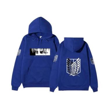 Imagem de Moletom Com Capuz Masculino De Anime Japonês Attack on Titan Casual So