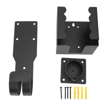 Imagem de Suporte para carregador EV Kit de montagem em parede Premium em aço carbono resistente J Hook Cable Organizador para J1772 Conector Veículos elétricos Garagens Carports