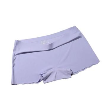 Imagem de Calcinhas Boxer Sem Costura Em Seda Gelada Para Mulheres, Dupla Utiliz