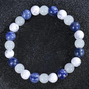 Imagem de Pulseiras calmantes para mulheres e homens, pedras preciosas naturais, pulseiras com contas elásticas, joias, proteção de aniversário, presentes espirituais, Medium, Cristal, Sem Pedra Preciosa