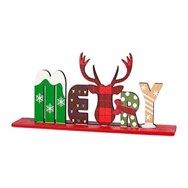 Imagem de Decorações de Mesa Adorno Centro Madeira Placa Ornamentos Escrivaninha para Exibição Artigos Festa Sala Jantar Decoração Feriado Presentes