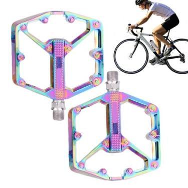 Imagem de Pedais de bicicleta, DU Bearing Material de equitação leve - Pedais largos para bicicletas de montanha | para ciclismo ao ar livre, viagens, caminhadas, exercício, equitação, treinador, homens e