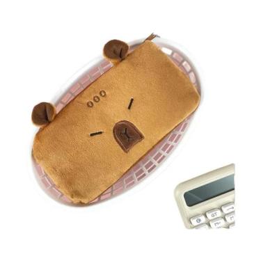 Imagem de Estojo De Lápis De Pelúcia Grande E Fofo De Capivara, Bolsa De Armazen