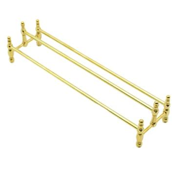 Imagem de Prateleira de secagem de xícara de chá de camada dupla, suporte de copo de secagem, acessórios criativos para cerimônia de chá (amarelo 31 x 7,5 x 7 cm)