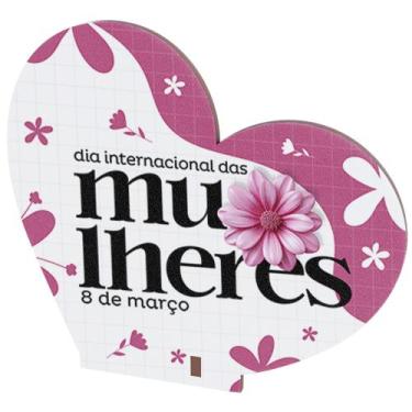 Imagem de Lembrancinha de Coração MDF _ Dia das Mulheres - Deliparts, Modelo 3, 