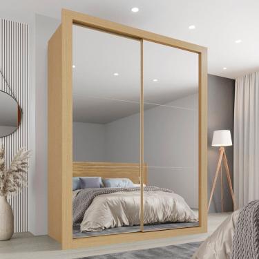 Imagem de Guarda-roupa Espelhado 2 Portas 2 Gavetas Costa Rica Jequitiba