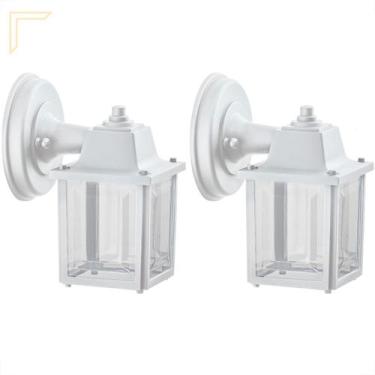 Imagem de 2 Un Luminaria arandela Externo Colonial Plastico Branco alz19 - Acend