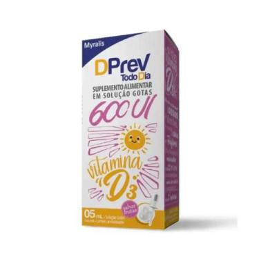 Imagem de Vitamina D Colecalciferol DPrev Todo Dia 600UI Gotas 5ml - Myralis