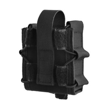 Imagem de TRIWONDER Coldre de algema para corrente, dobradiça, algemas rígidas dobráveis, compatível com colete tático Molle (01 preto)