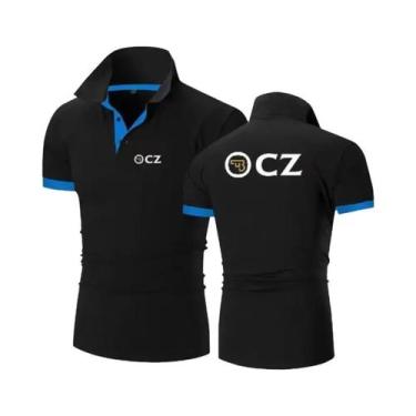 Imagem de Camisa Polo Masculina Slim Fit De Algodão Respirável Casual Cor Sólida