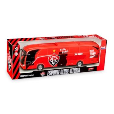 Imagem de Brinquedo Miniatura Ônibus Vitória Réplica Leão da Barra Licenciado
