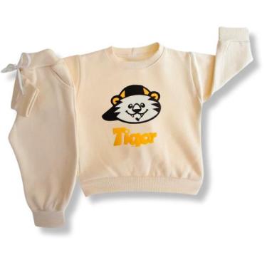 Imagem de Conjunto de Moletom Infantil Menino Bebê Flanelado Grosso Roupa de Fri