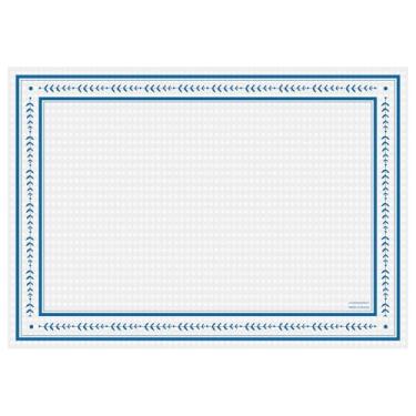 Imagem de Pacote com 25 tapetes descartáveis de papel folha de louro coreano, 29 x 40 cm, decoração de festa para aniversário, casamento, chá de bebê, decoração de mesa de jantar (azul)