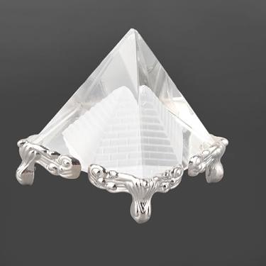 Imagem de Generic Pirâmide de Cristal Estatueta de Escultura Em Pedra de Quartzo Rosa Requintada para Decoração de Casa Cristal Premium, Boa Fortuna e Sorte para Casa e Escritório