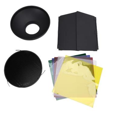 Imagem de Jiawu Porta de Celeiro para Fotografia Profissional Com Painéis Blackout de Grade de Favo de Mel de 60 ° e de Filtro de Cor Magnética Estrutura Totalmente Metálica Tamanho de 11,26 X 5,24 pol.