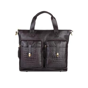 Imagem de Bolsa para notebook de couro croco Jaque-Feminino