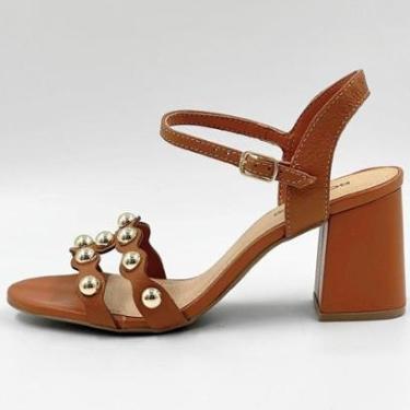 Imagem de Sandália Bottero Casual com Aplicações Salto Bloco Feminina-Feminino