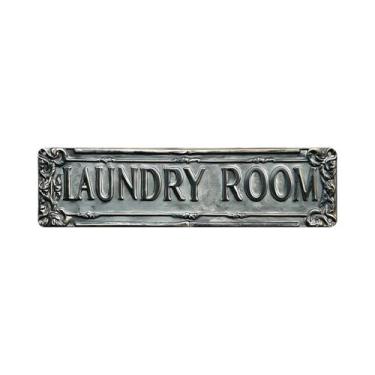 Imagem de Placa De Metal Vintage De Alumínio SINALIZADOR DE SAÍDA PARA BANHEIRO 