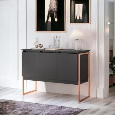 Imagem de Balcão Buffet Bolzano Preto Cobre