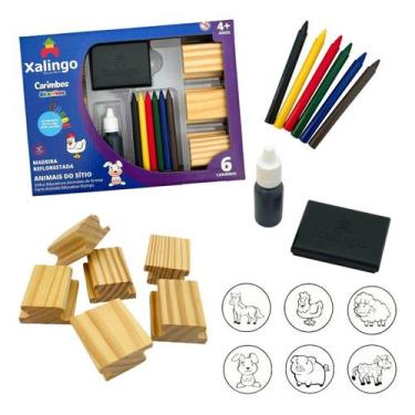Imagem de Carimbos Para Crianças Animais do Sitio Brinquedos Educativos Carimbo 