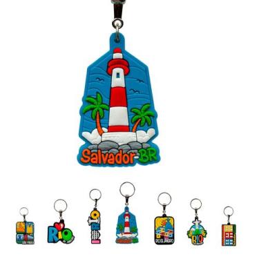 Imagem de Chaveiro de Borracha Turismo Souvenir Farol de Salvador - Portal da 25
