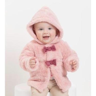 Imagem de Casaco Pelo Forrado Duplo Bebê Menina Inverno Lessa B8891-Feminino
