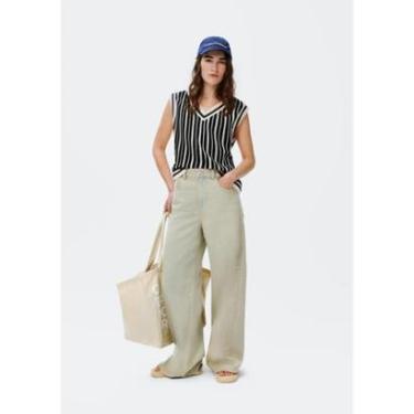 Imagem de Calça Jeans Hering Wide Leg Cintura Alta Feminina-Feminino