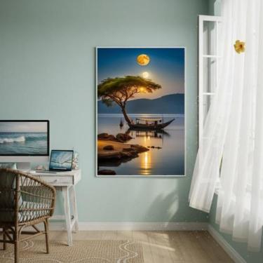 Imagem de Quadro Decorativo Sob A Luz Dos Luares-70X50Cm - Quadros On-Line