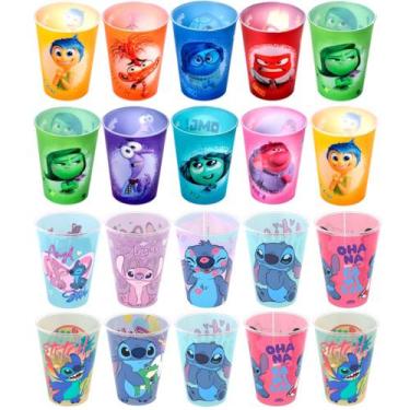 Imagem de 20 Copos Stitch e Divertida Mente 320ml para Base de Ovo de Páscoa Cas