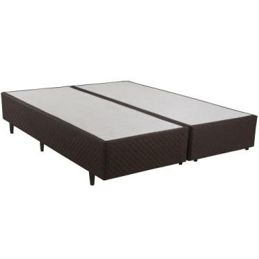 Imagem de Base Cama Box Queen Herval Cardiff, 39x158x198 cm, Marrom - 198007