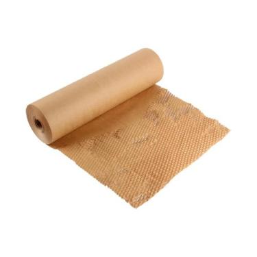 Imagem de Papel De Embalagem Em Forma De Favo De Mel Marrom 5M, Embalagem Recicl