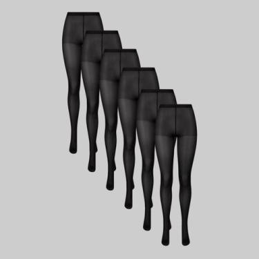 Imagem de Kit 6 Pares de Meias Calças Lupo Loba Invisível 05870-001, Preto, M