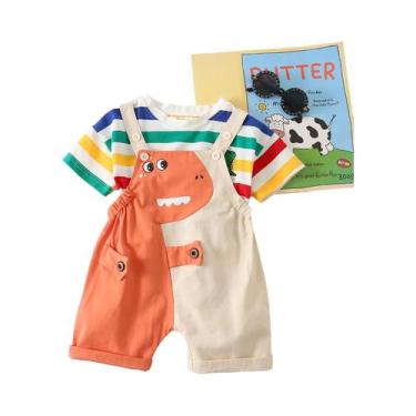 Imagem de Conjunto De Roupas Infantis De Dinossauro Para O Verão, Moda Para Meni