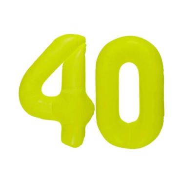 Imagem de Balões Digitais Fluorescentes Amarelo Neon Para Decorações De Aniversá