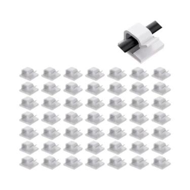 Imagem de Clipes Adesivos Transparentes Para Cabos 50PCS, Suporte Forte Para Fio