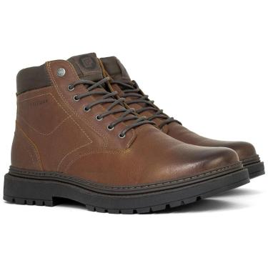 Imagem de Bota Masculina Freeway Casual Rústico Couro Legítimo Costurado Cano Médio JACK03-Masculino